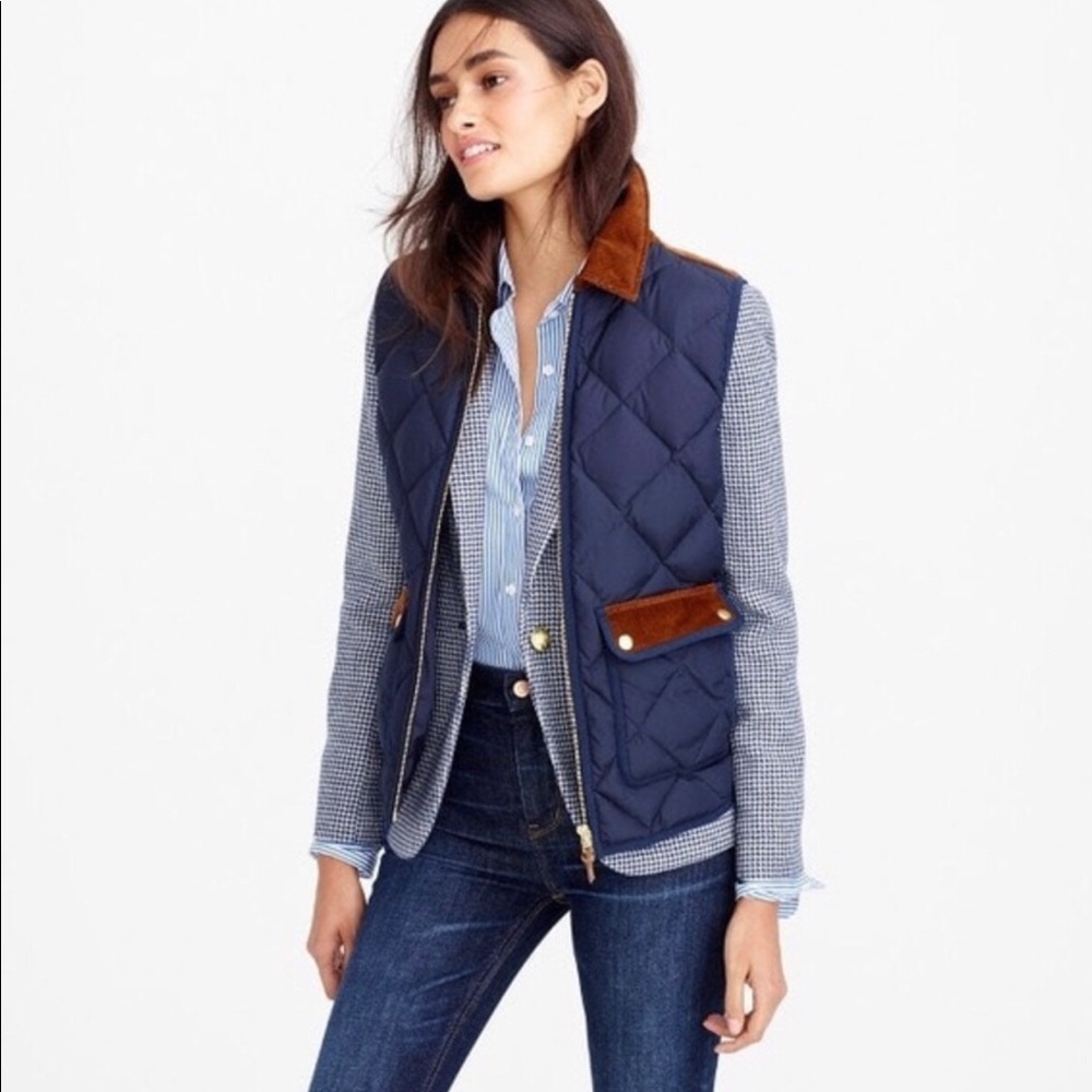 J. Crew Quilted Excursion Vest (Green)